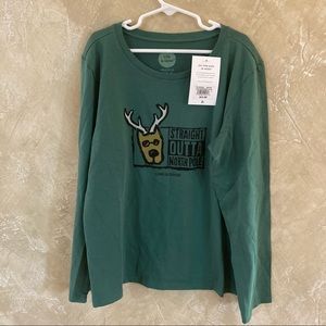 Life is Good Holiday Girls Top